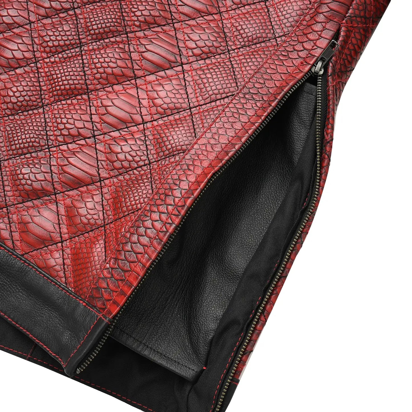 Redstrike Men’s Motorcycle Leather Jacket