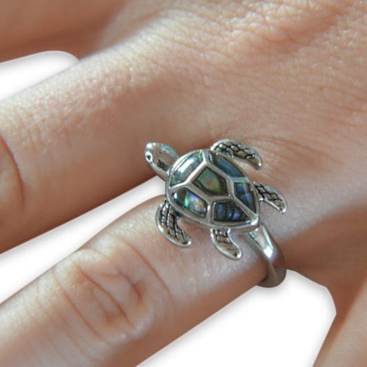 SK2339 Ladies Turtle Ring Stainless Steel Motorcycle Jewelry Size 5-10
