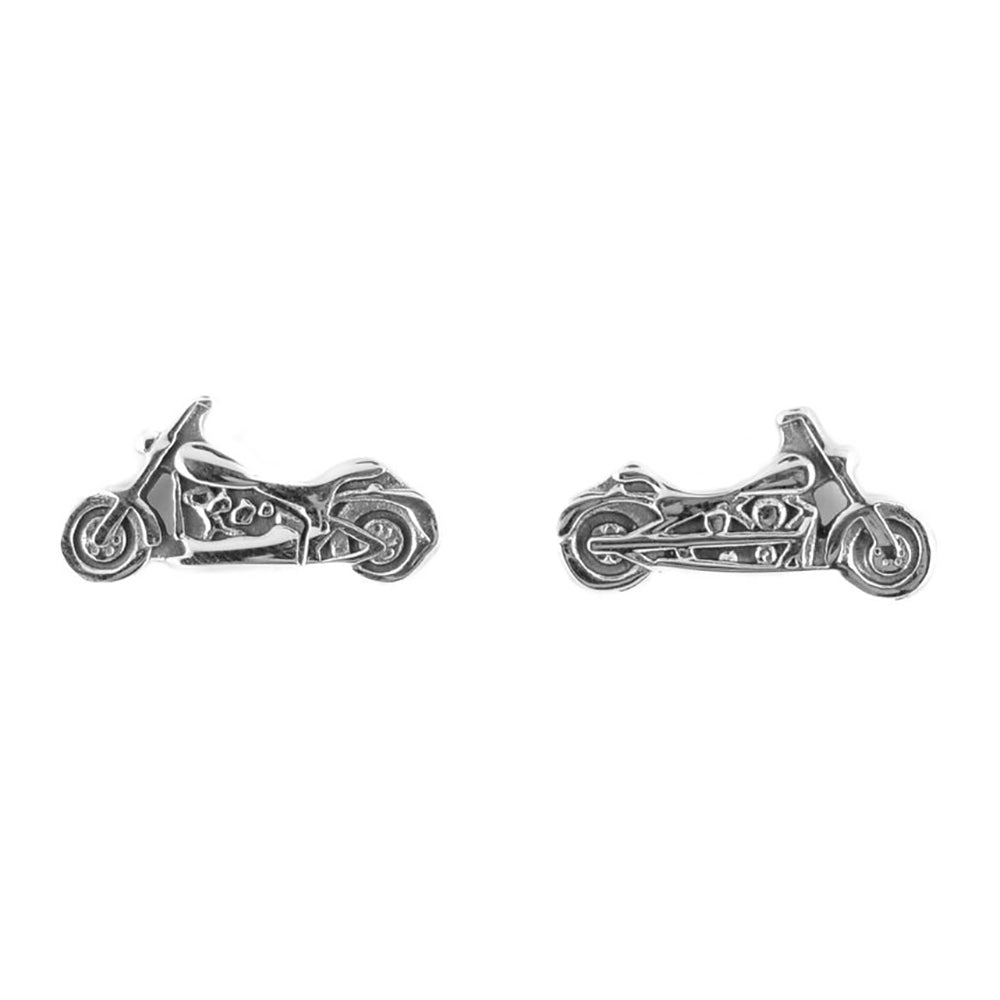 SK1619 Motorcycle Stud Earrings Post & Nut Stainless Steel Motorcycle Biker Jewelry