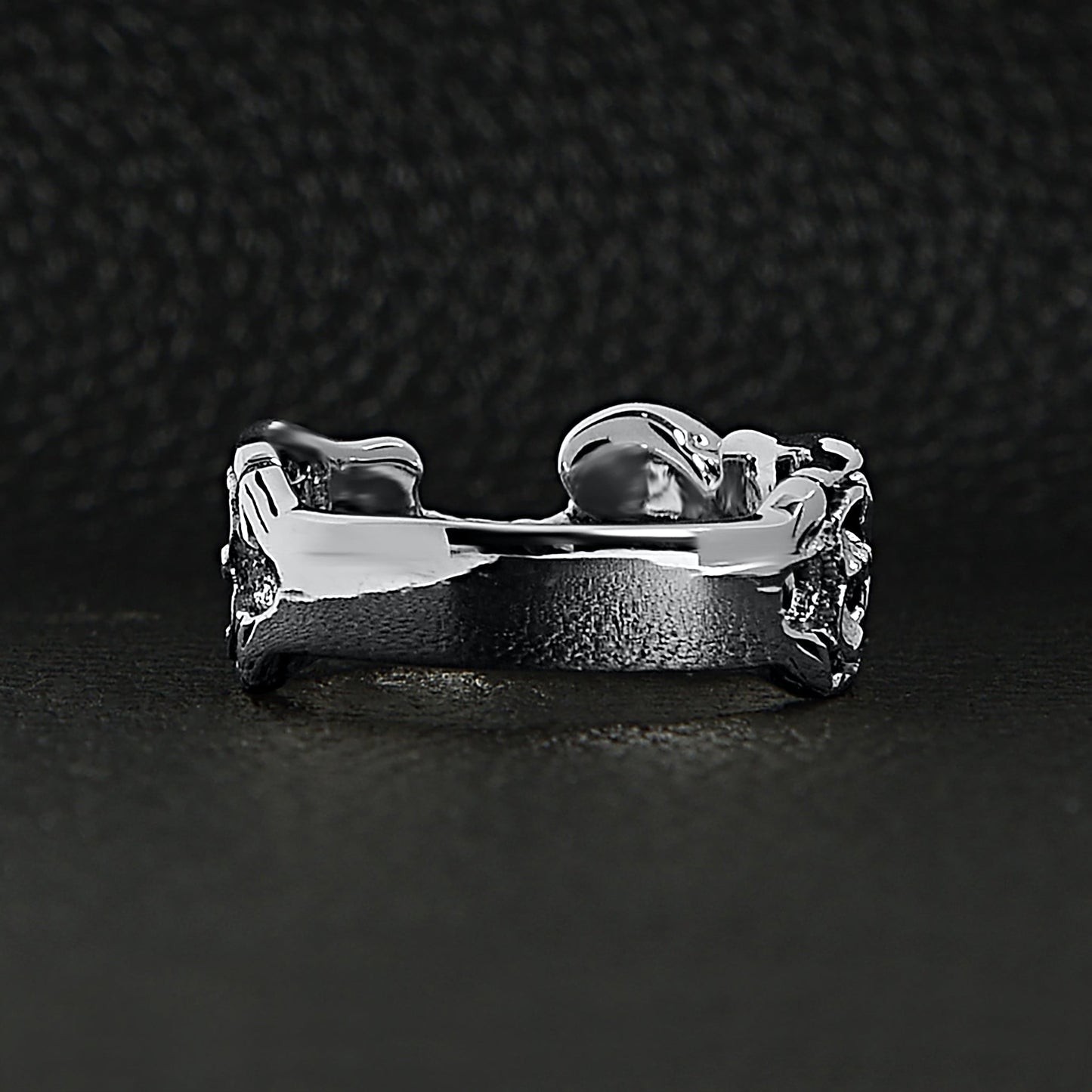 Sterling Silver Two Skeletons Unisex Ring