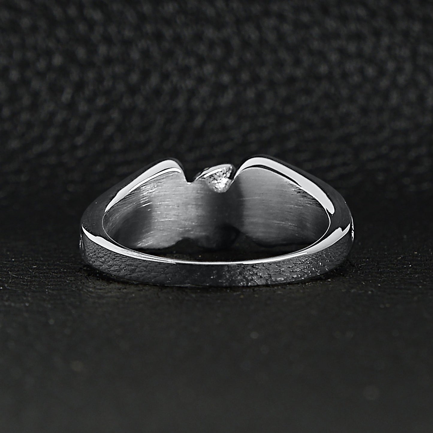 Stainless Steel Winged Wheel Women's Biker Ring
