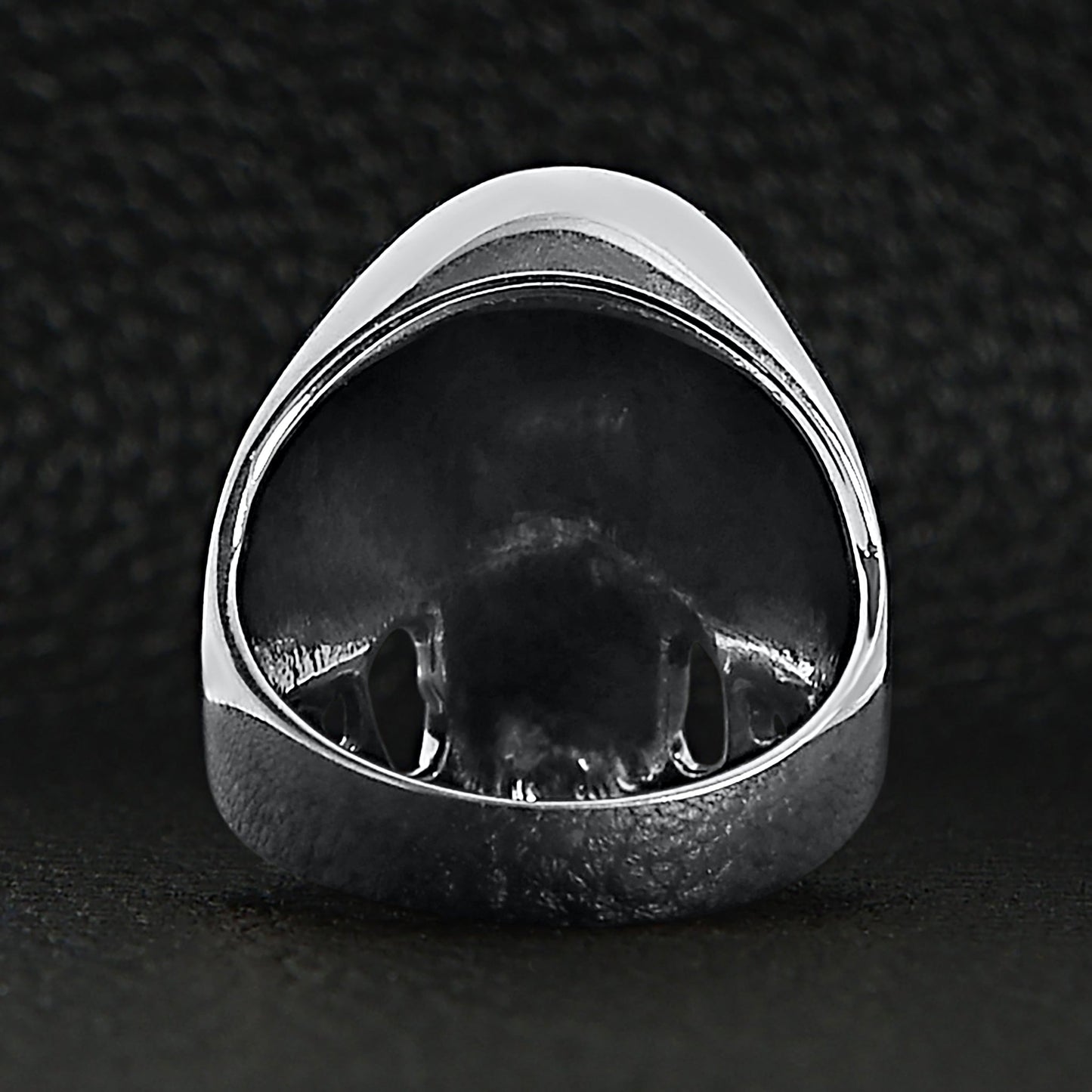 Sterling Silver Black Eyed Skull with 3rd Eye Ring