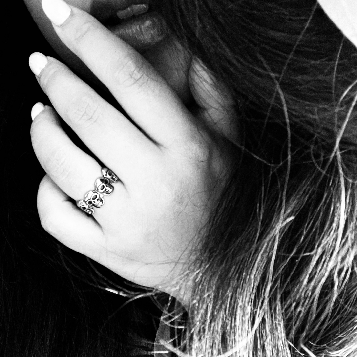 Stainless Steel Multi Skull Ring