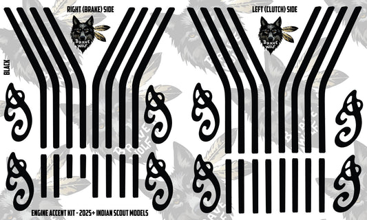 Indian Scout Engine Accent Kit (2025 and up)- Black