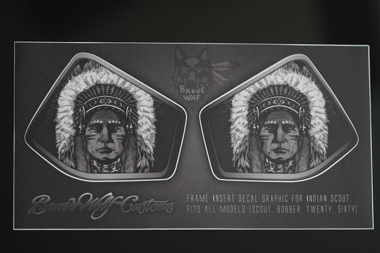 Indian Scout Mid-Frame Insert - Chief 100 B&W