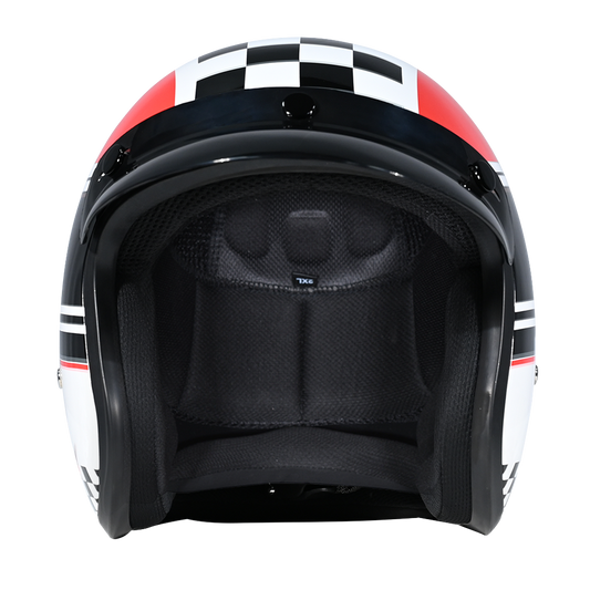 DOT Approved Daytona Cruiser Open Face Motorcycle Helmet - Men, Women & Youth - With Visor & Graphics - W/ Daytona Classic