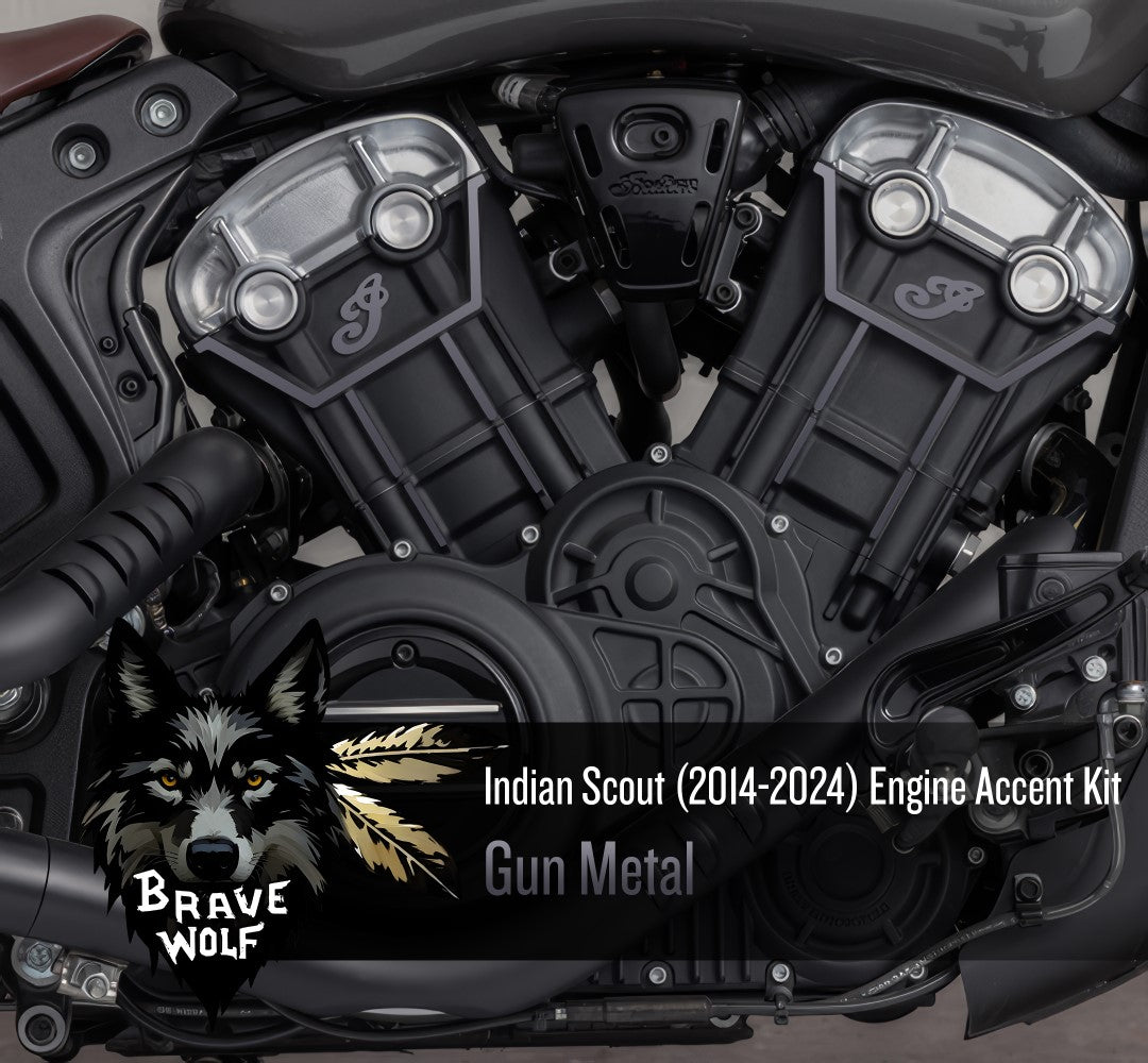 CLEARANCE - Indian Scout Engine Accent Kit (2014-2024)- Gun Metal