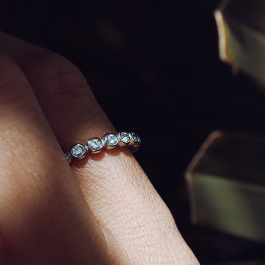 Women's Beaded Stone Stacking Ring