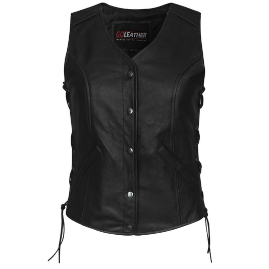 GO839 Ladies Full Leather Vest