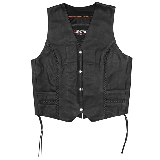 GO836 Ladies Laced Vest with Stylish Braid