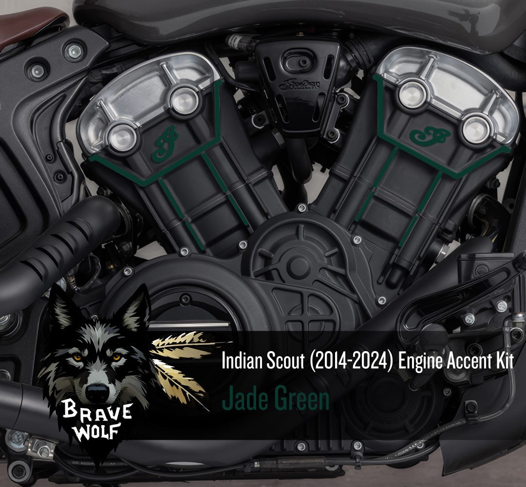 CLEARANCE - Indian Scout Engine Accent Kit (2014-2024)- Jade Green