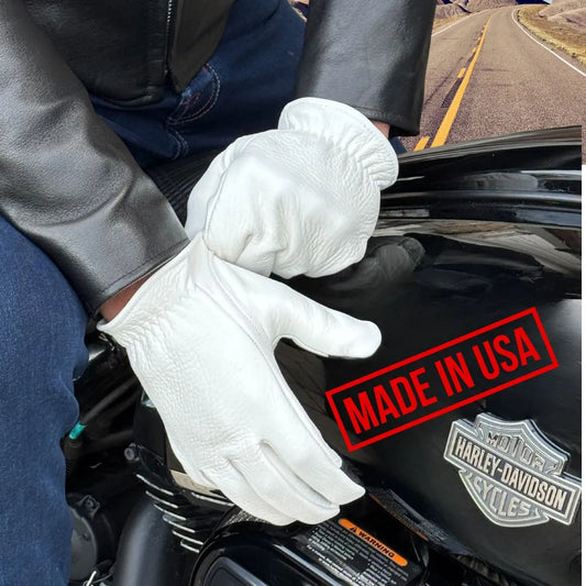 Legendary The Cadbury White Deerskin Short Wrist Touchscreen Gloves