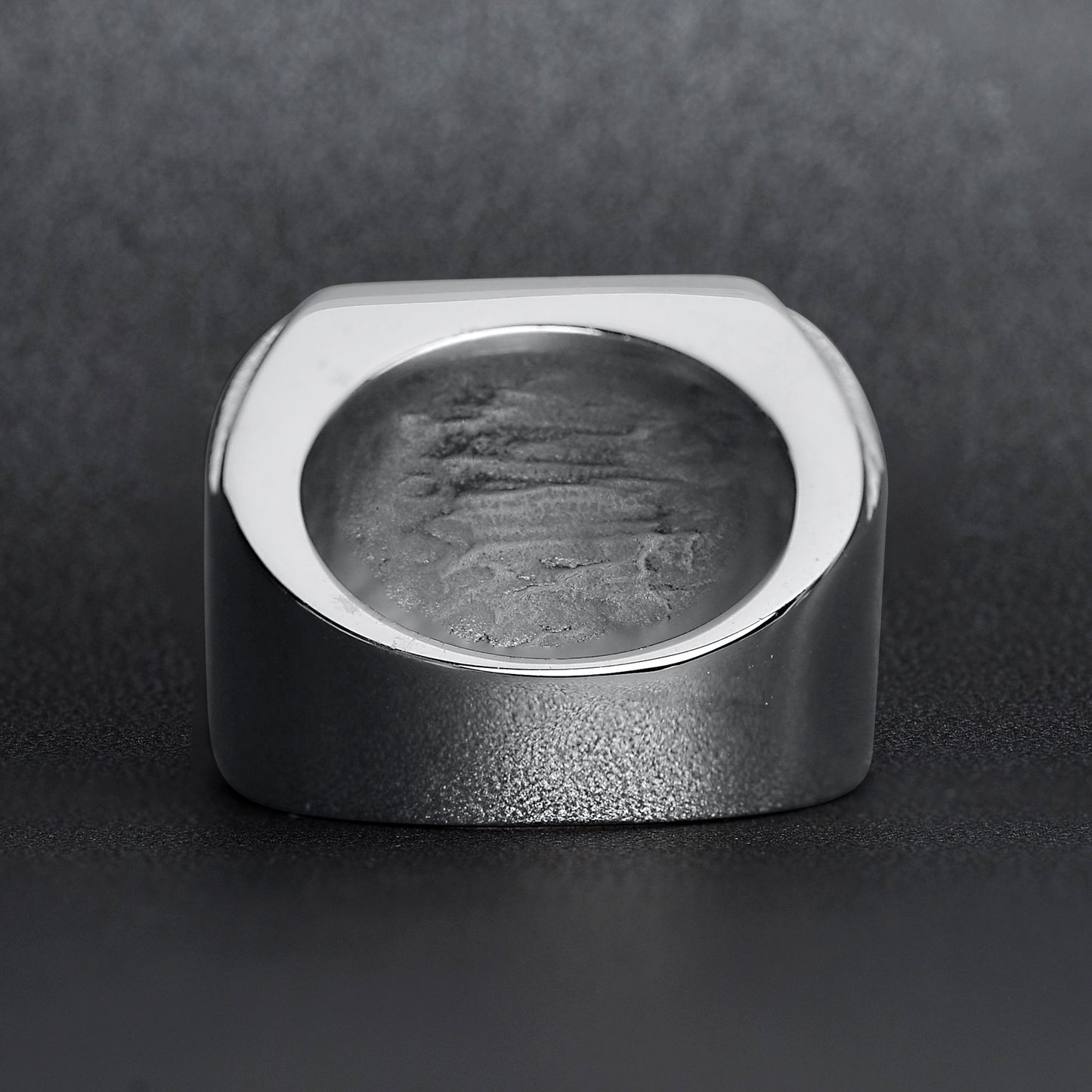 Stainless Steel CZ Stone American Eagle Military Ring