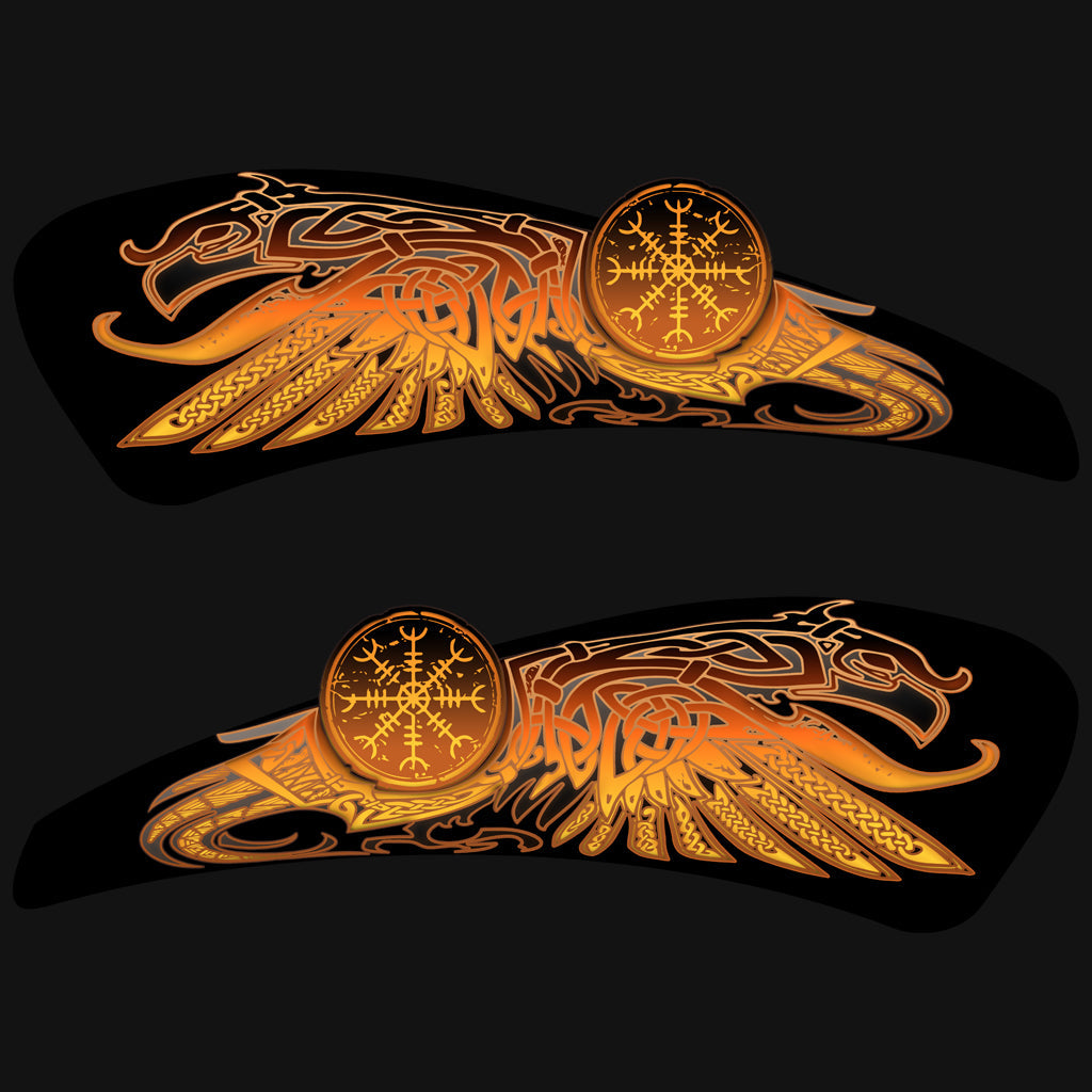 Odin's Ravens "Riot Orange" Tank Decal Set for Indian Powerplus lineup