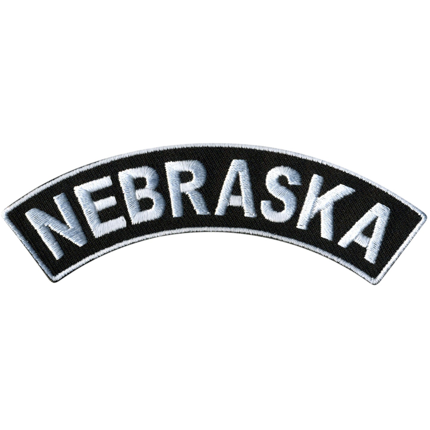Hot Leathers Nebraska 4" X 1" Top Rocker Patch