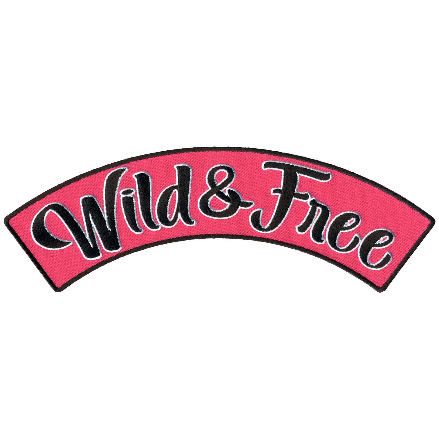 Hot Leathers Wild & Free 10" X 2" Top Rocker Patch