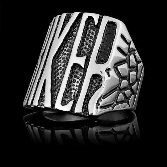 Stainless Steel "BIKER" Women's Ring