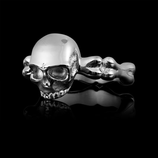 Stainless Steel Skull And Bones Unisex Ring