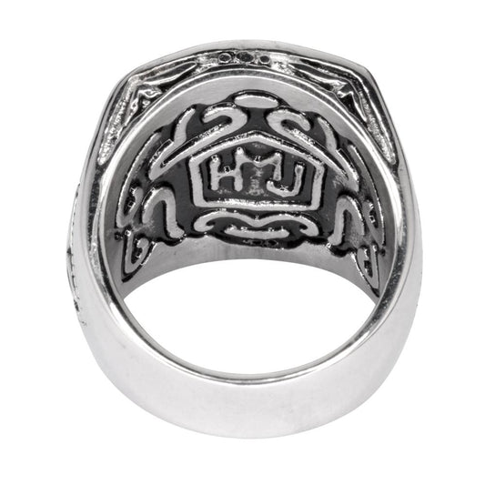 SK1781 Gents Gold Edition Florenzada Cross Ring Stainless Steel Motorcycle Jewelry Size 9-15