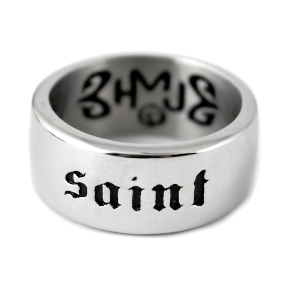 SK2268 Unisex Saint Ring Stainless Steel Motorcycle Biker Christian Ring Size 7-15