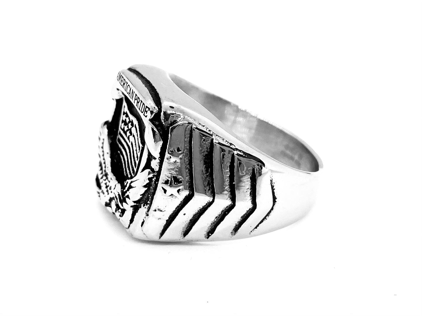 SK6201 Mens Patriotic American Pride Flag Eagle Ring