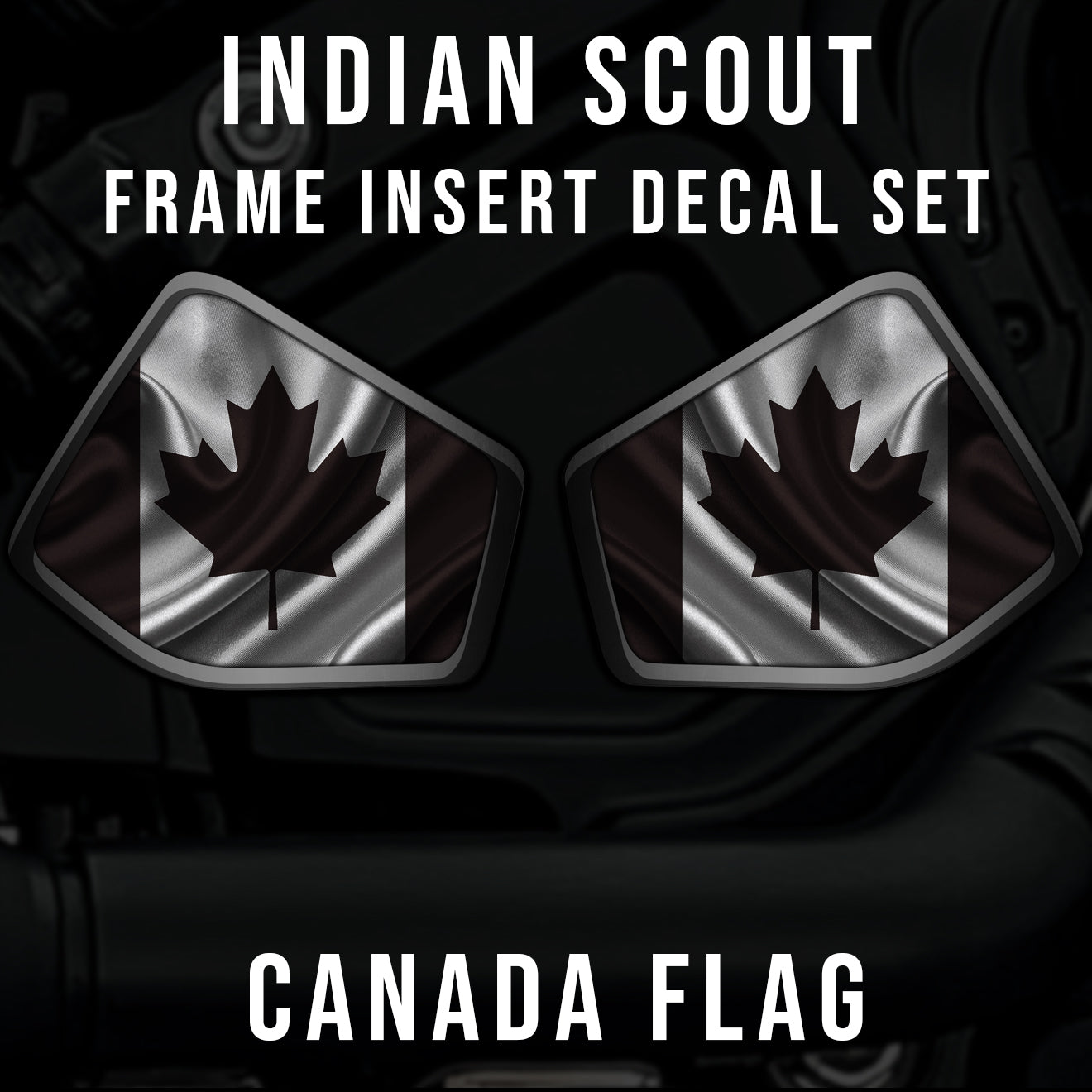 Indian Scout Mid-Frame Insert - Canada Flag