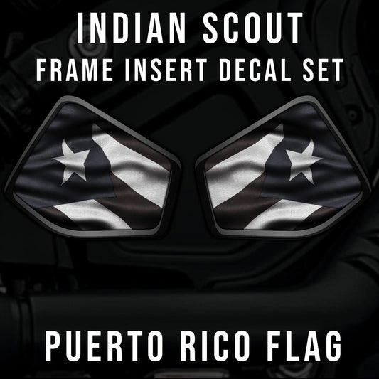 Indian Scout Mid-Frame Insert - Puerto Rico Flag