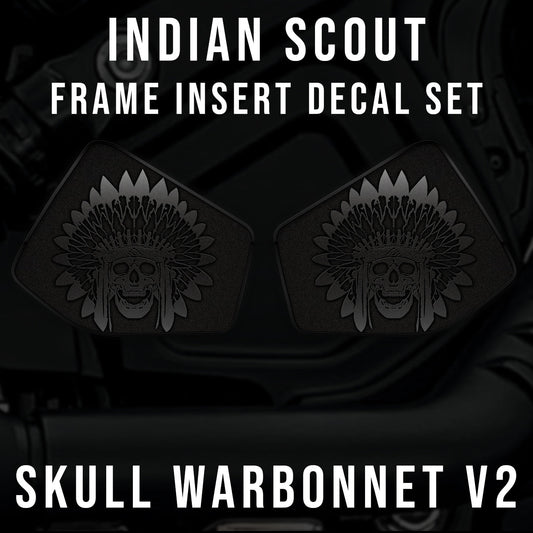 Indian Scout Mid-Frame Insert - Skull Warbonnet V2