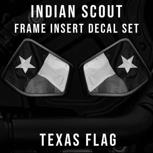 Indian Scout Mid-Frame Insert - Texas Flag