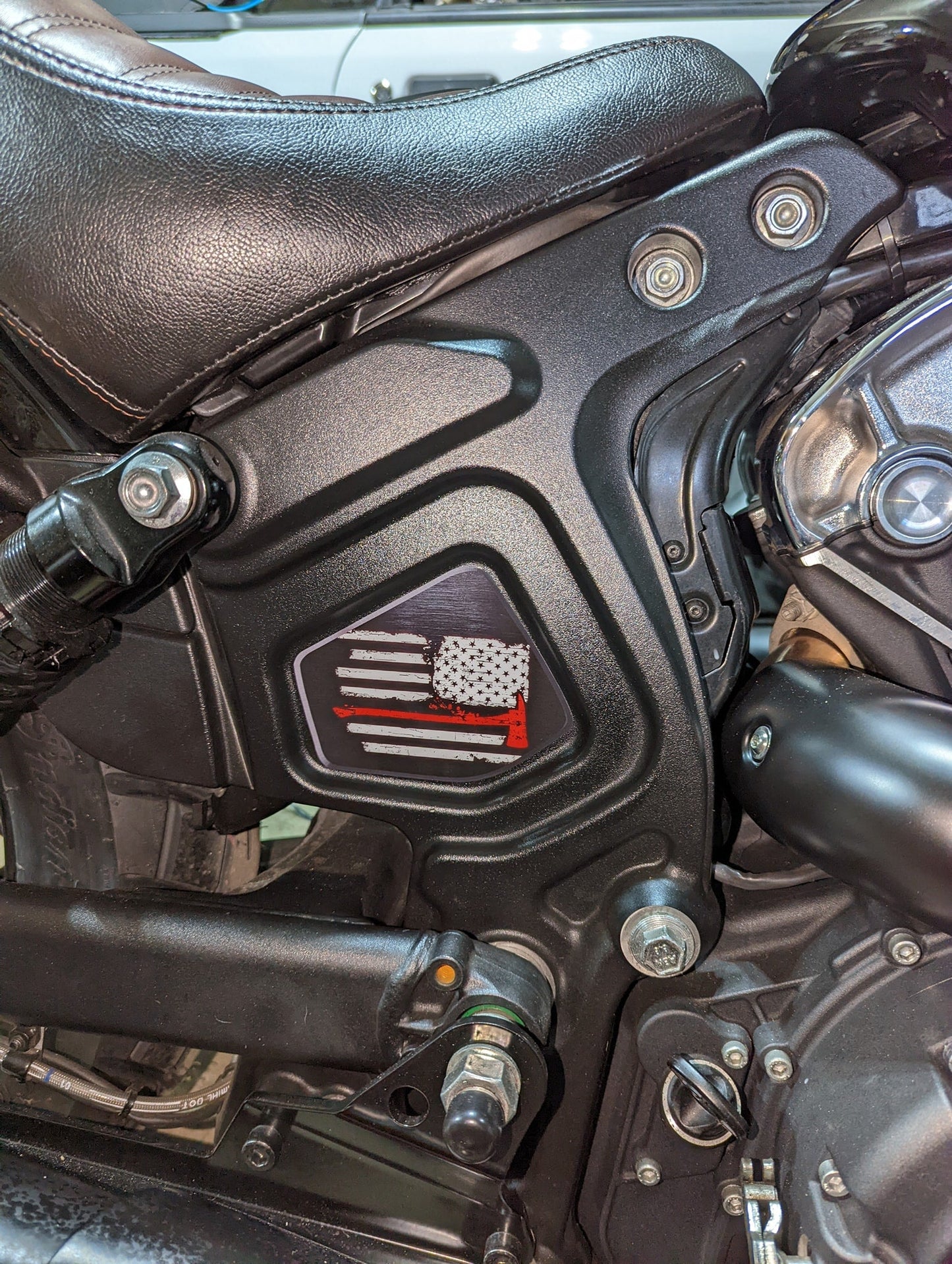Indian Scout Mid-Frame Insert - Thin Red Line