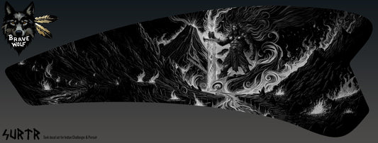 "Surtr" (B&W) Tank Decal Set for Indian Powerplus lineup