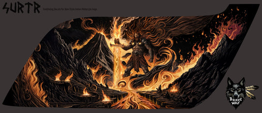 Surtr in Muspelheim - New Style Indian Saddlebag Decal Set