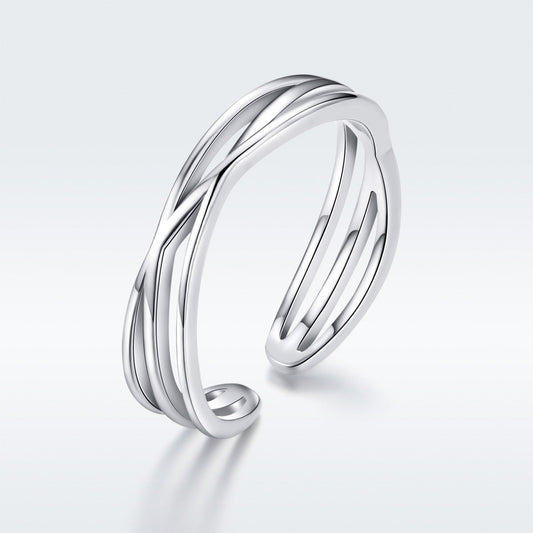 S925 Sterling Silver Ring 0.4cm Width