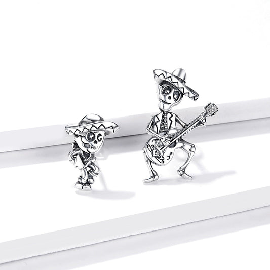 S925 Oxidized Silver Earrings Size 1.5*1cm, 2.4*1.3cm for Women