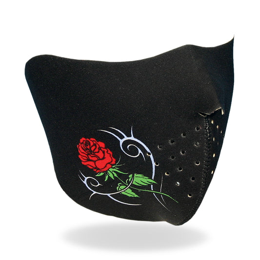 Hot Leathers FMB1003 Ladies Tribal Rose Neoprene 1/2 Face Mask