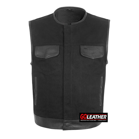 GO371 Denim with Leather Accents