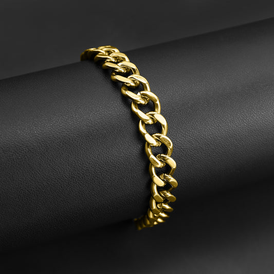 Gold Curb Chain Bracelet
