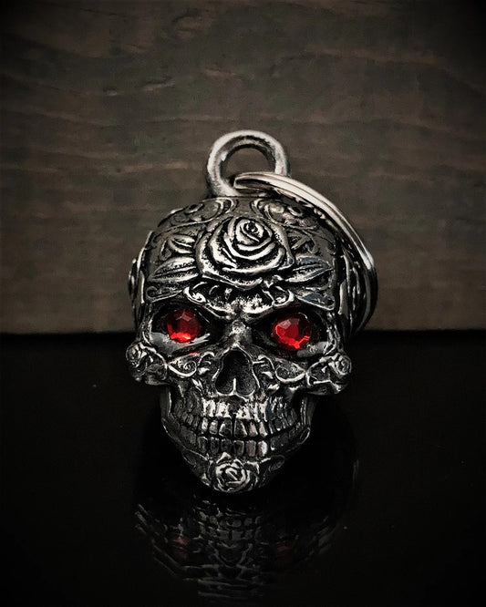 Rose Skull Diamond Bell