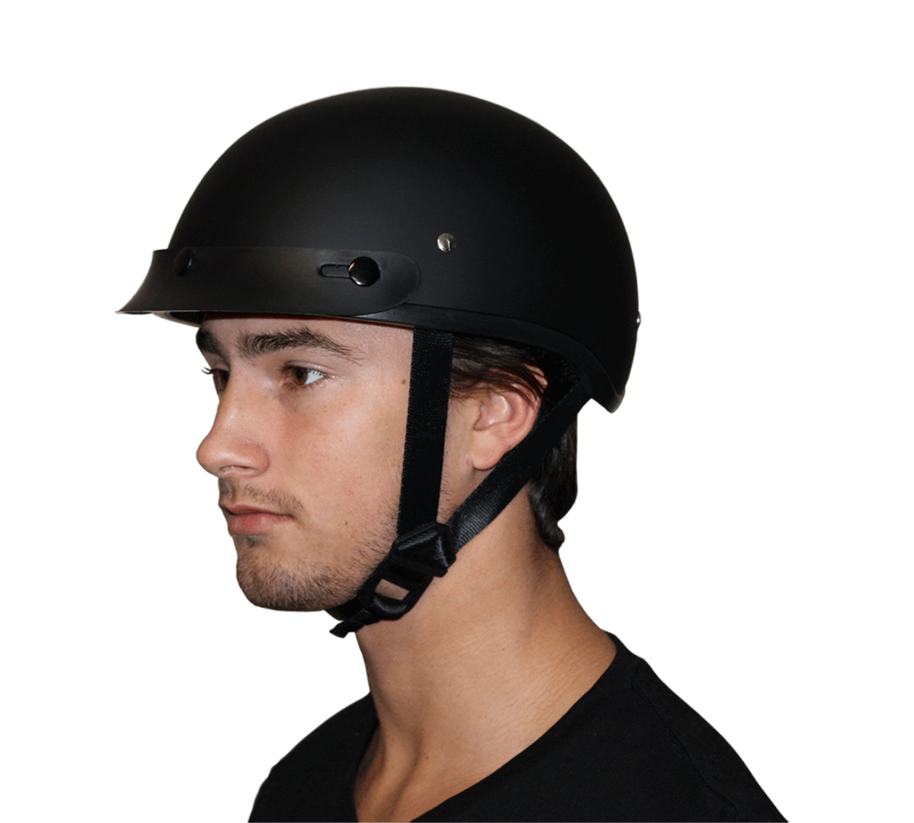 dot skull cap motorcycle helmet Daytona Half Face Boss Bitch Daytona Half Face Helmet