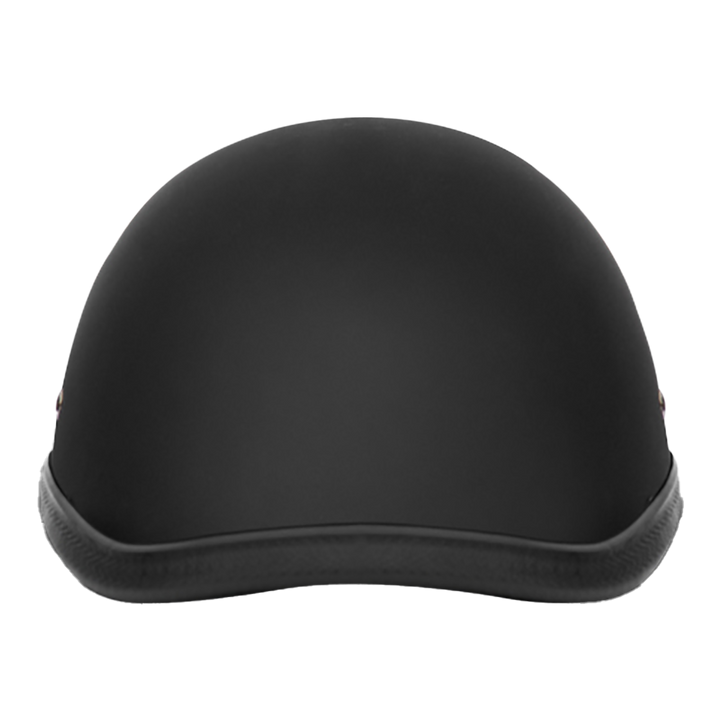 Novedad Eagle Black - Casco de motocicleta de perfil bajo sin DOT