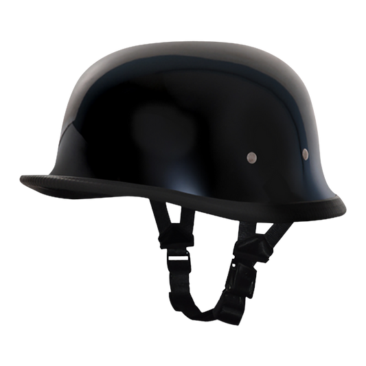 Novelty German Motorcycle Helmet Black- Non DOT