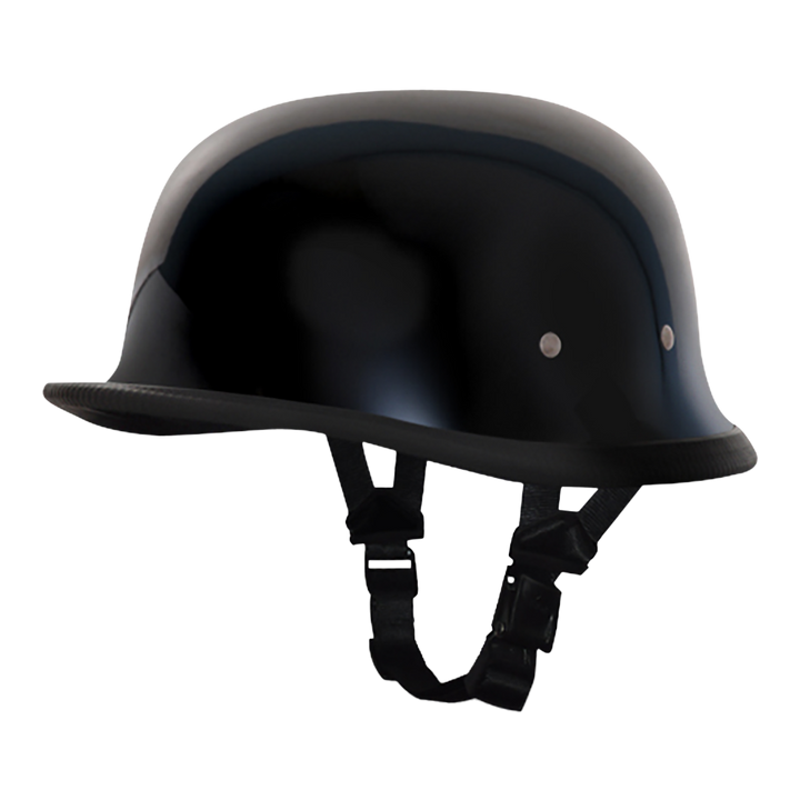 Novedad casco alemán negro brillante - Sin DOT