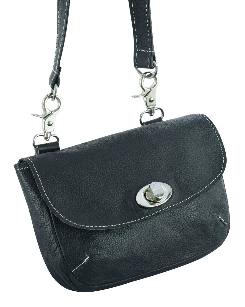 GO1202 Ladies Leather Purse with Belt Loop Clips