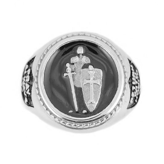 SK1786  Gents Pray Always Armor Of God Ring Stainless Steel Motorcycle Jewelry  Size 10-14