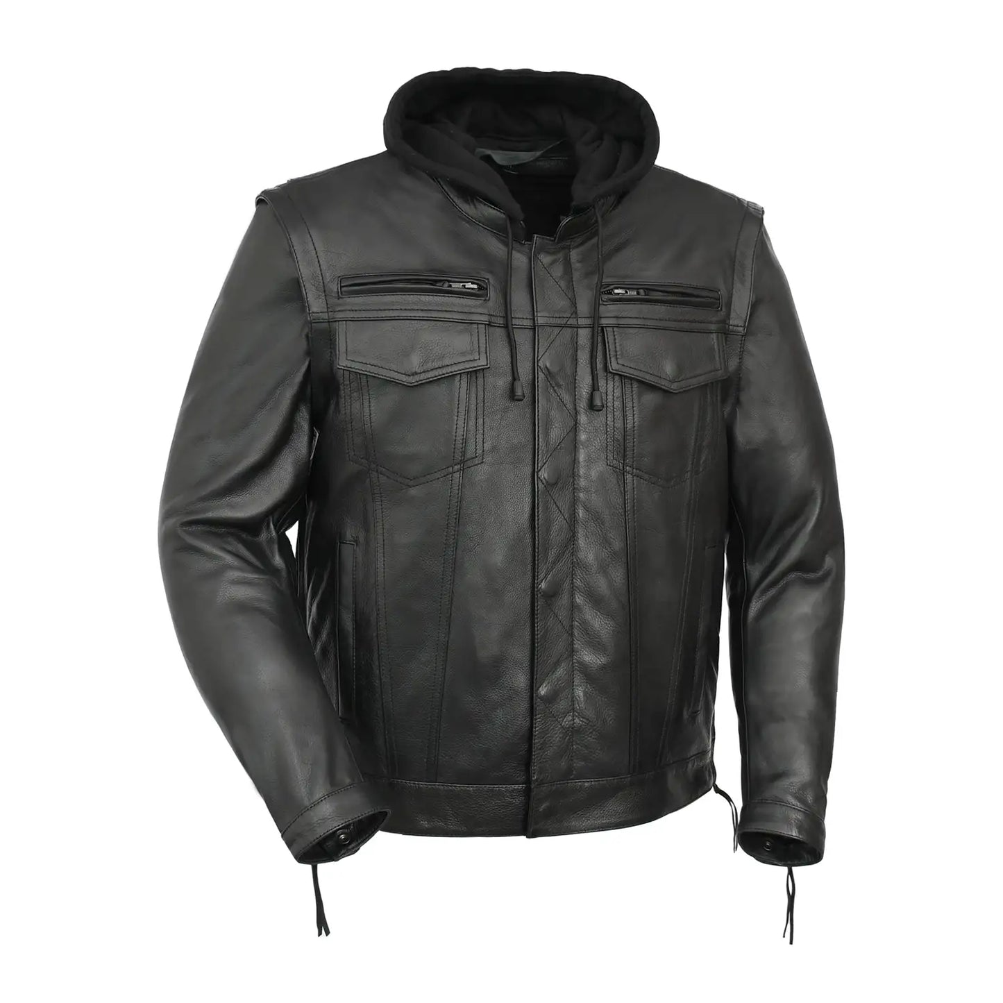 Nightstrike Men’s Motorcycle Leather Jacket