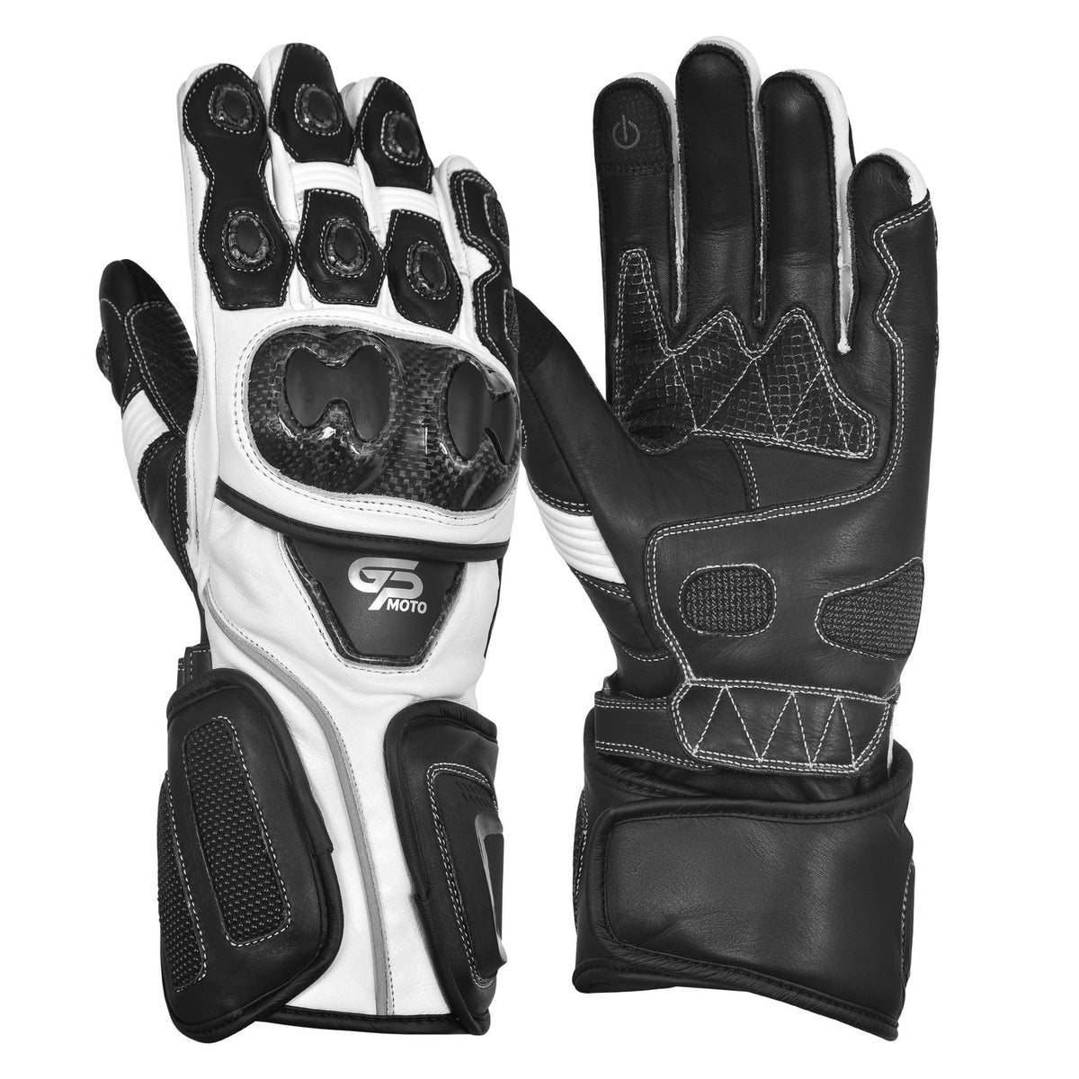 Apex Motorbike Racing Glove (WHITE)