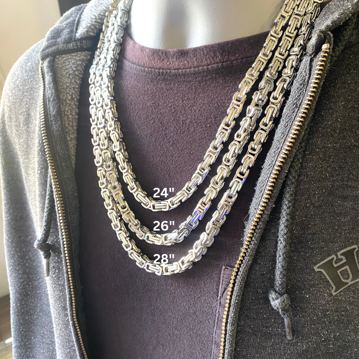 BYZ7M BYZ CHAIN SILVER 7MM