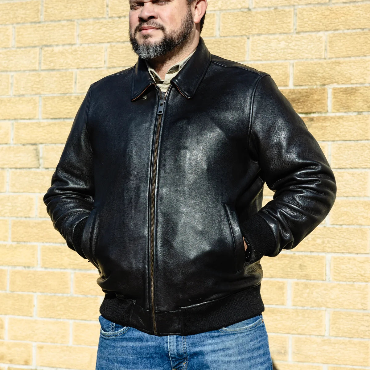 Moto Bomber - Men's Leather Jacket