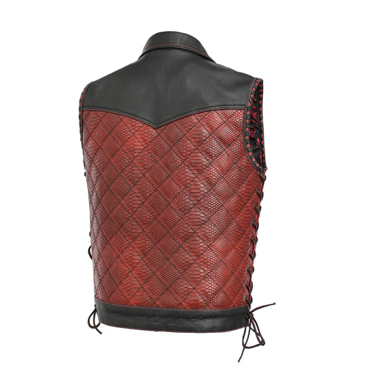 Kingsnake Men’s Motorcycle Leather Vest