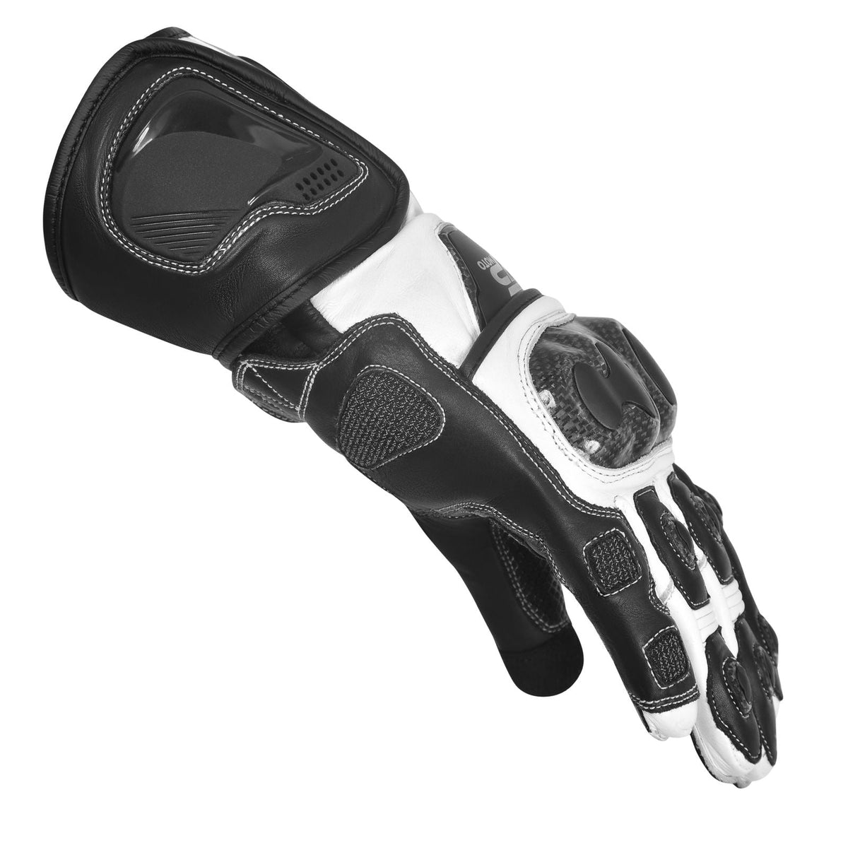 Apex Motorbike Racing Glove (WHITE)